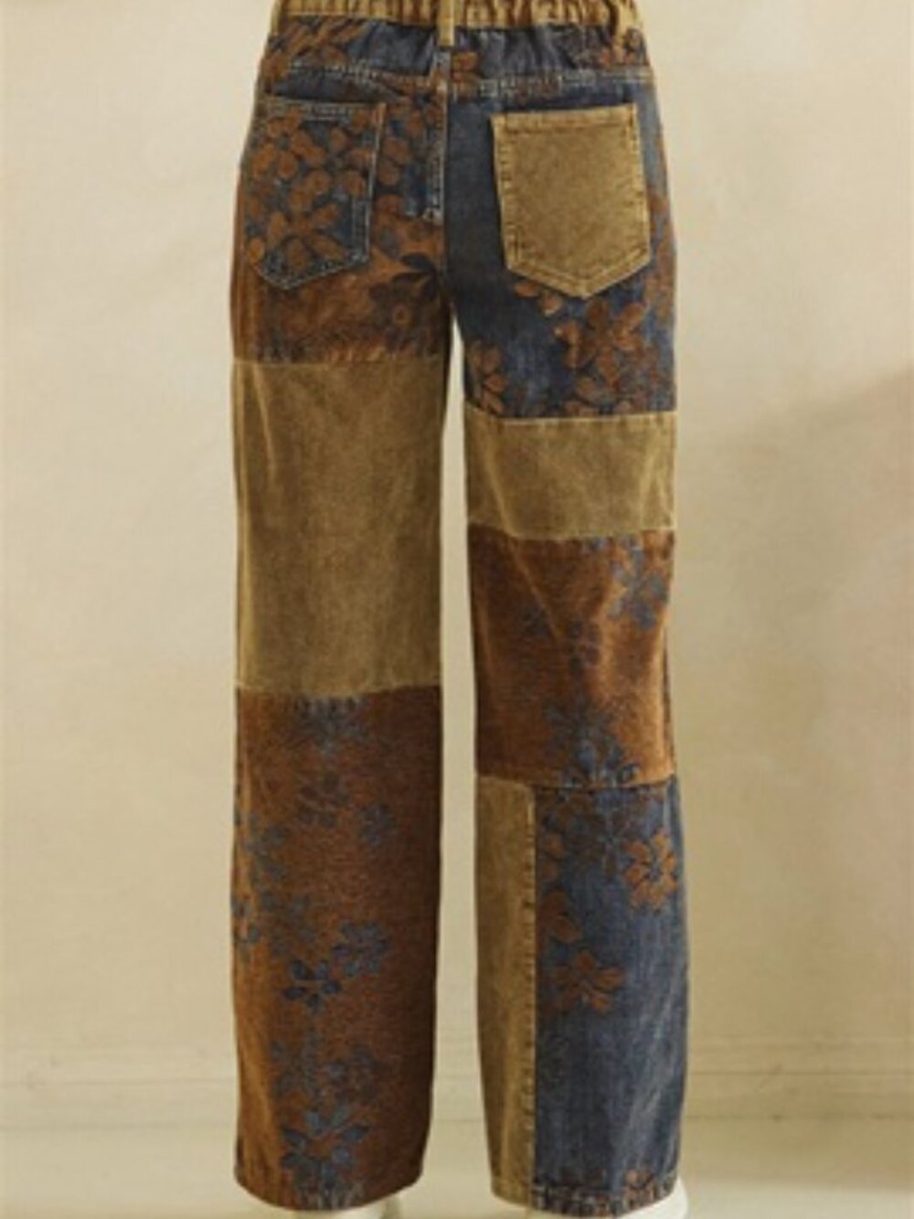 FALL Y2K WIDE LEG PATCHWORK PANTS BY OLI & HALI-BRAND NEW - Picture 3 of 3